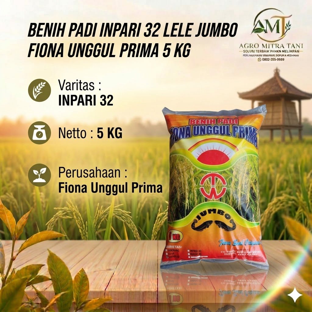 BENIH PADI INPARI 32 LELE JUMBO FIONA UNGGUL PRIMA 5 KG