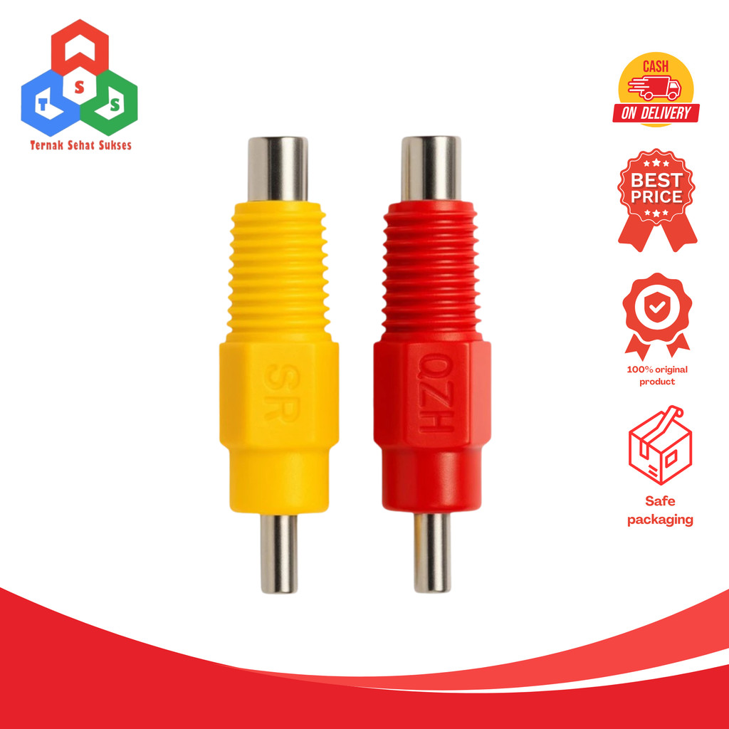 NIPPLE DRAT MERAH KUNING STS2 - NIPEL DRAT MERAH KUNING / Nipple Ayam Broiler / Alat Ternak Ayam