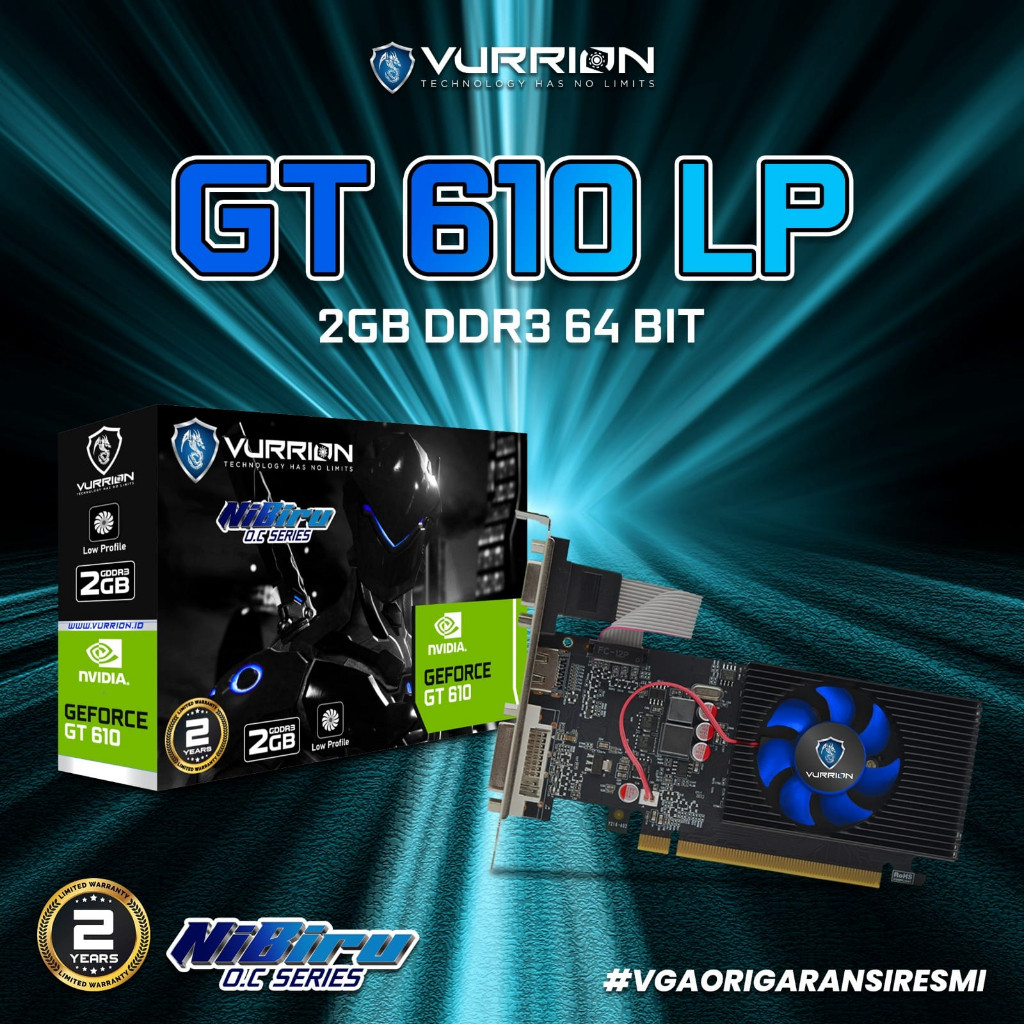 VGA VURRION GT 610 2GB DDR3 64Bit GAMING VGA ORI