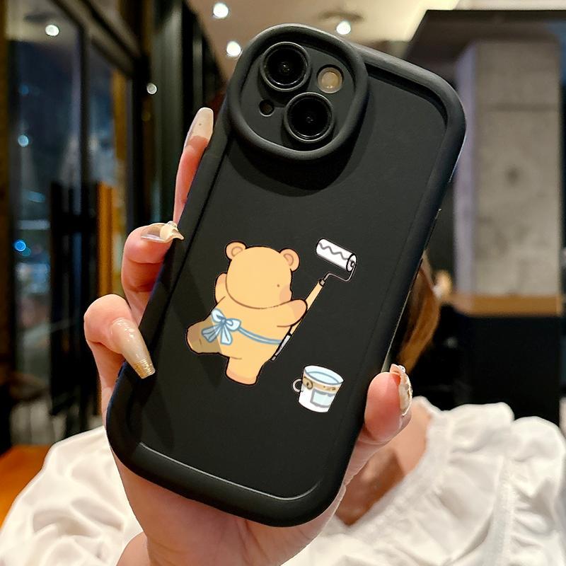 Soft Case For POCO X3 NFC Pro C75 M5s Silicon Camera Lucu Beruang Cassing Hp Casin