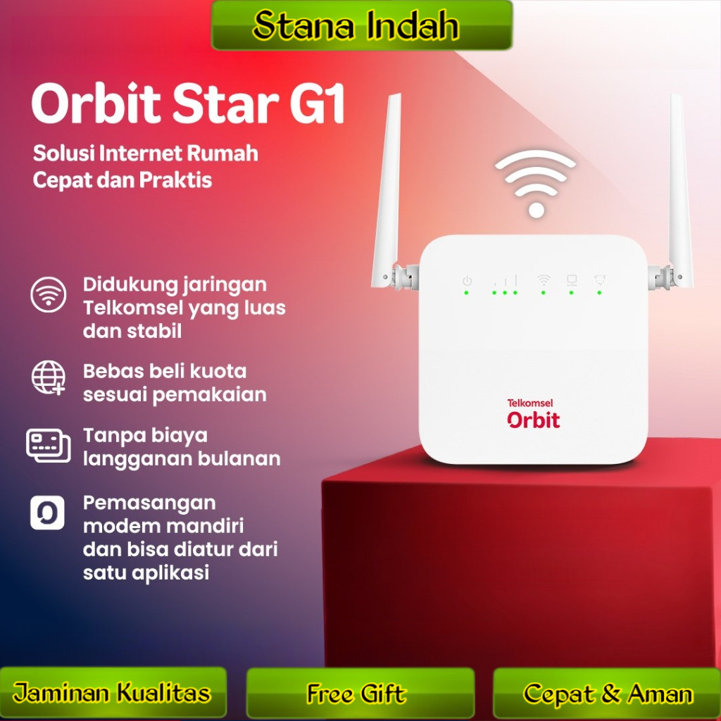 TELKOMSEL ORBIT STAR G1 MODEM WIFI 4G HIGH SPEED FREE TELKOMSEL 150GB