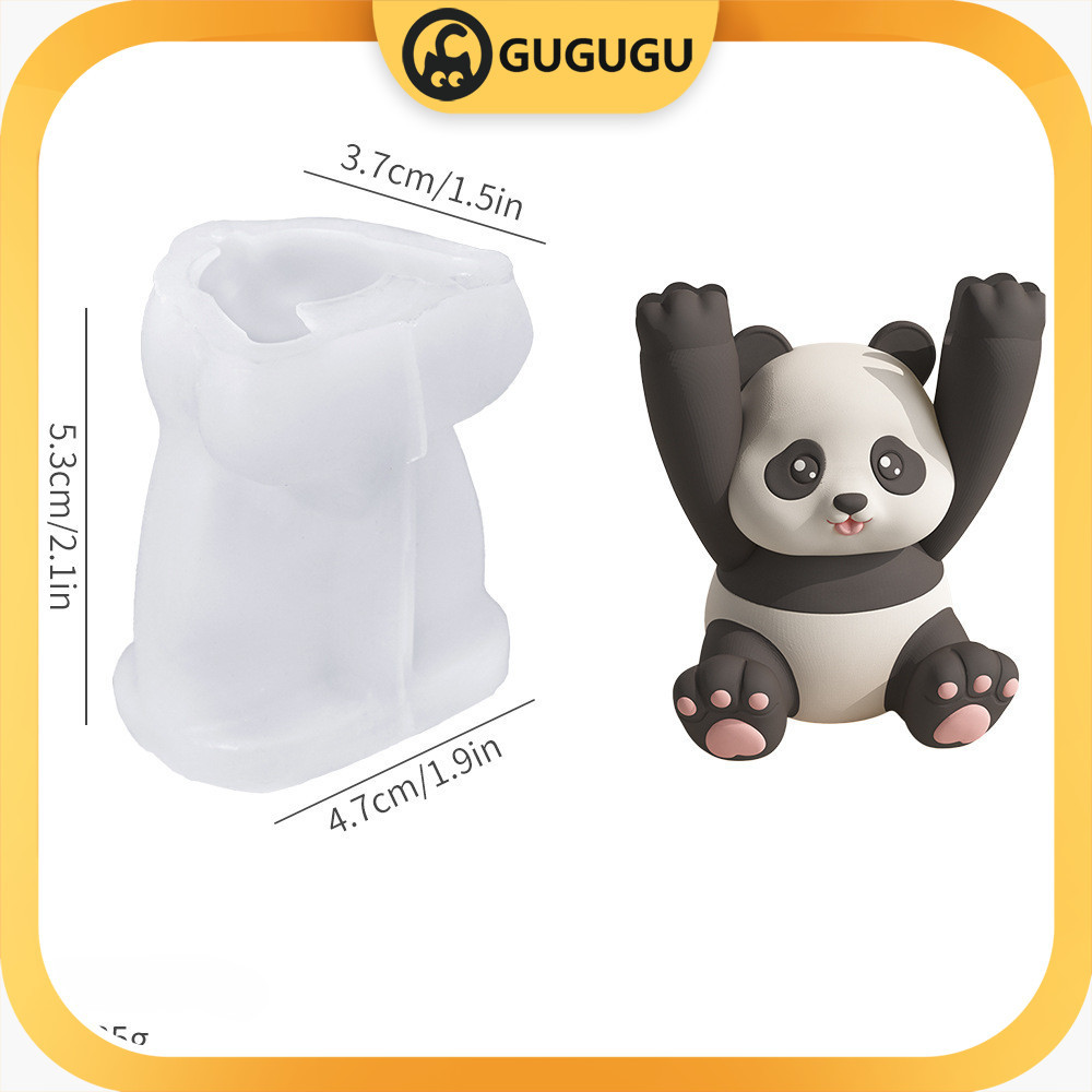 Ready-Cetakan Silikon / Cetakan silikon coklat puding bear panda