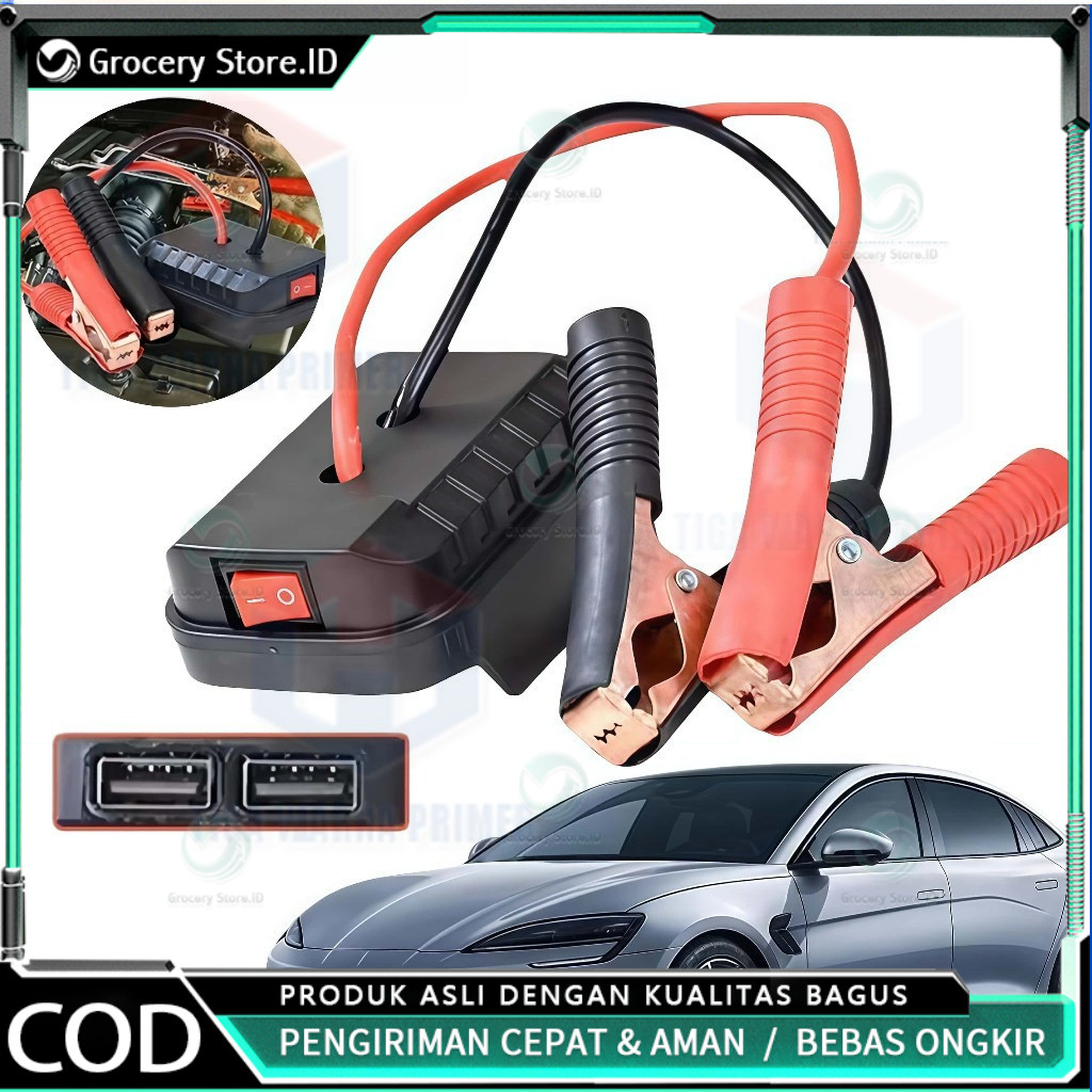 Starter jumper mobil portabel Starter jumper aki mobil Kotak jumper portabel baterai lithium Paket b