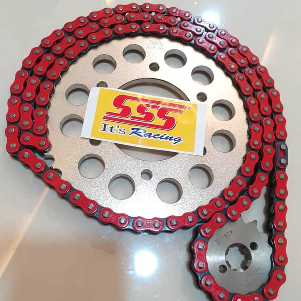 Gear Gir Set SSS Scorpio Rantai Warna 428 - Gear Set Sss Scorpio Rantai Warna