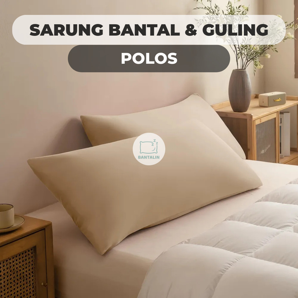 Sarung Bantal Polos - Sarung Bantal dan Guling Polos Emboss - Sarung Bantal dan Guling Polos 1 Set