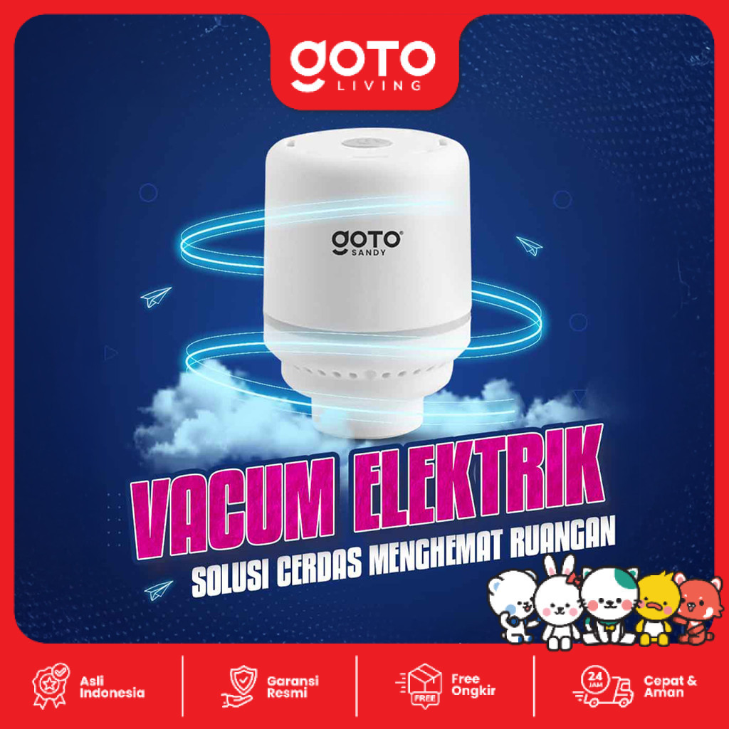 Goto Sandy Vakum Bag Kompresi Elektrik Untuk Baju & Pakaian Travel