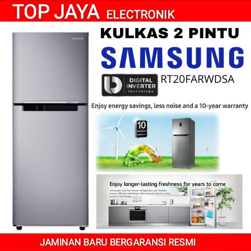 KULKAS INVERTER SAMSUNG 2 PINTU TANPA BUNGA ES/LEMARI ES SAMSUNG 2 PINTU INVETER/KULKAS INVERTER 2 P