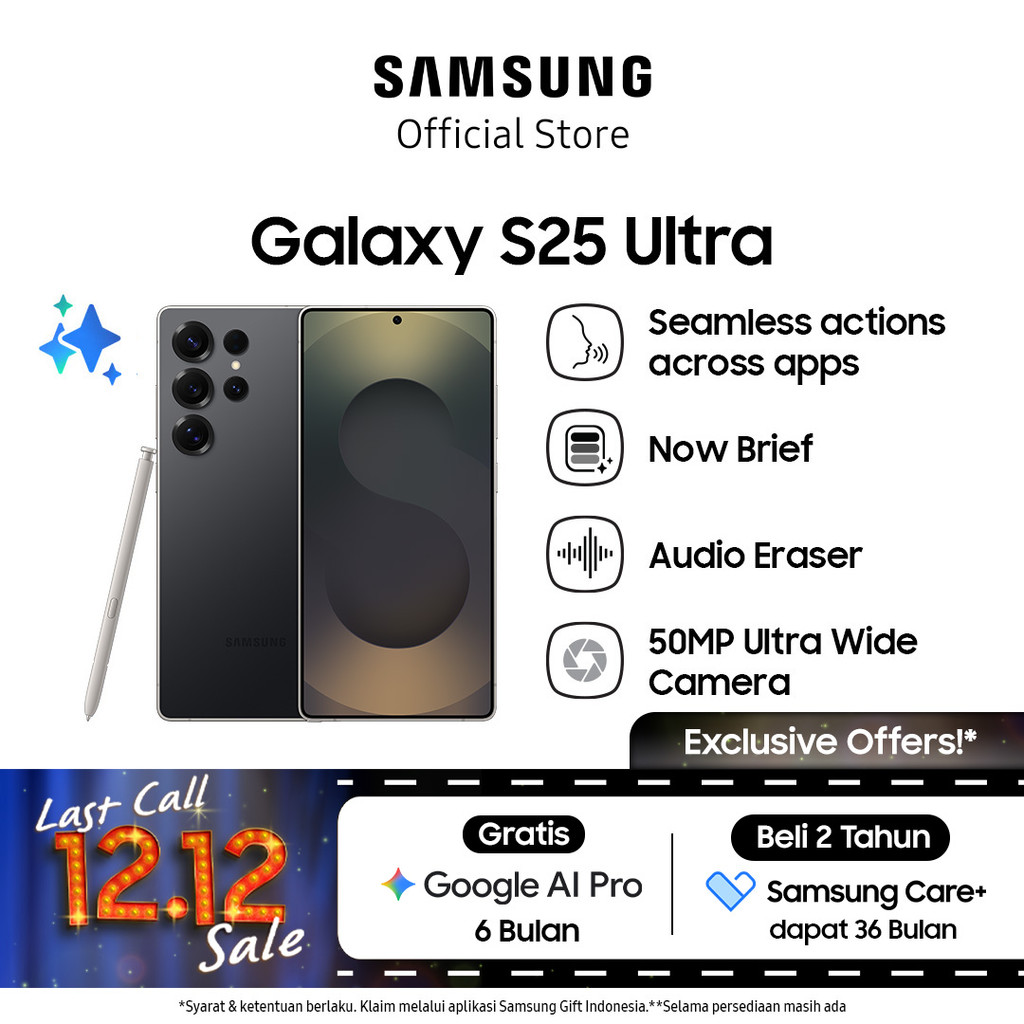 Samsung Galaxy S25 Ultra 12/256GB - Titanium Black | Hp AI | Galaxy AI | Snapdragon 8 Elite