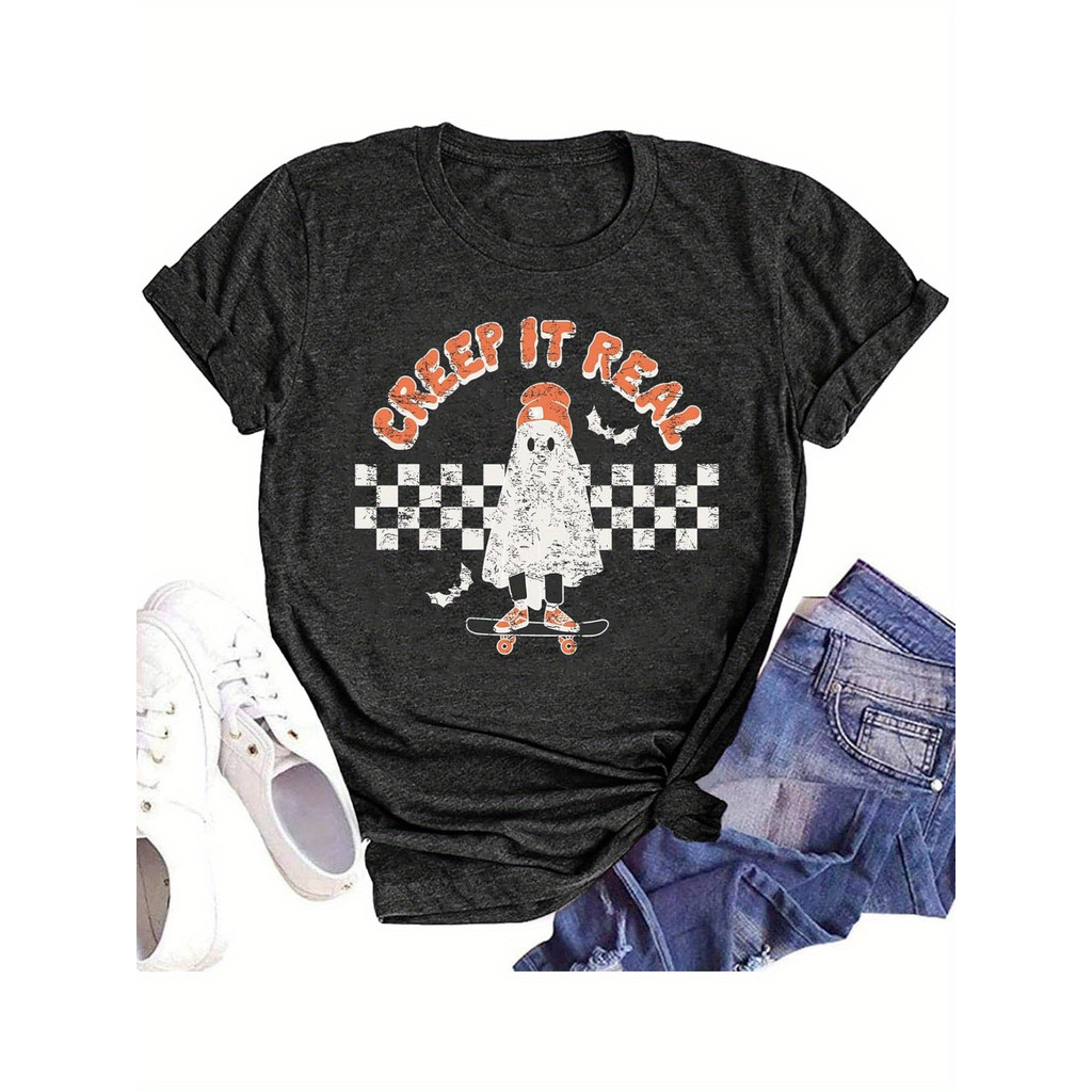 Koleksi Kaos Pria & Wanita 100% Katun: Desain Bitcoin Crypto Halloween Horor Humor Sindiran 'How to 