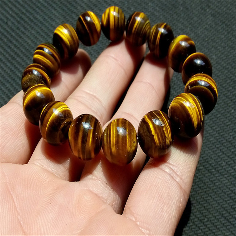 Yellow Tiger Eye Stone Bracelet Tiger Eye Stone Bracelet Scenic Spot Street Stall Live Natural Yello