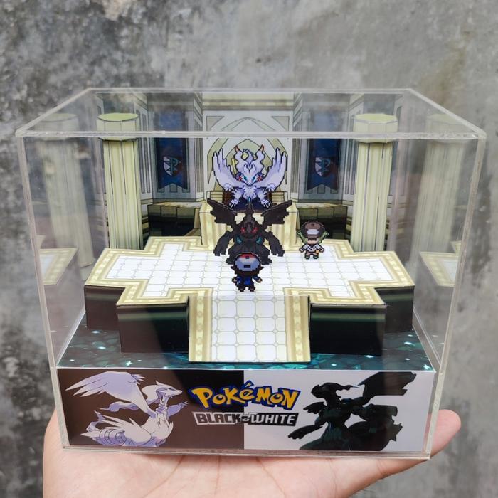 Diorama Cube Pokemon Black White Reshiram Zekrom PrideToy