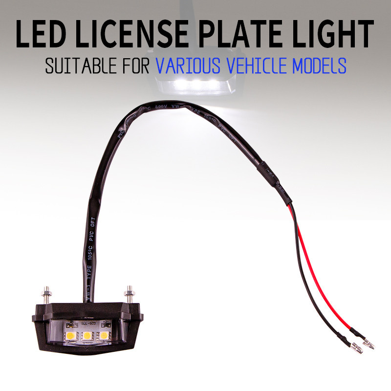 12V Motorcycle Plate Lighting 3 Led Motorcycle Light Number Plate Light Motorcycle Rear Tail Light E