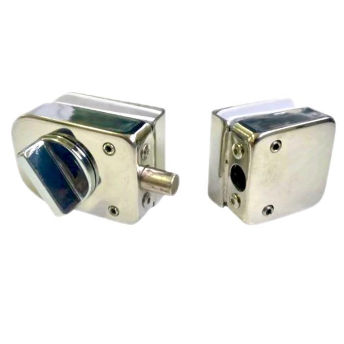 Kunci Slot/Grendel Pintu Kaca Shower Kamar Mandi Kaca ke Kaca Venezza Stainless