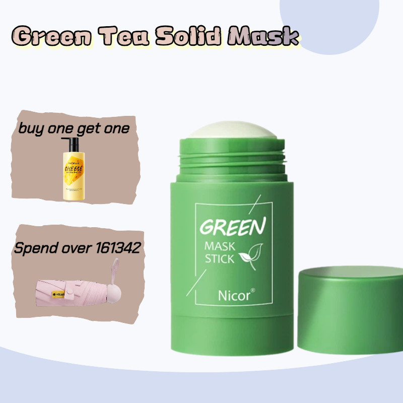 Green Tea & Eggplant Solid Stick Mask - Pore Cleansing, Oil Control & Blackhead Removal