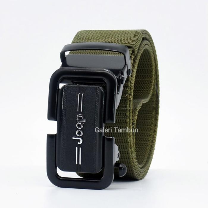 IKAT PINGGANG PRIA TACTICAL PANJANG 150 CM SABUK KANVAS JUMBO SIZE - Hitam, panjang 150 cm