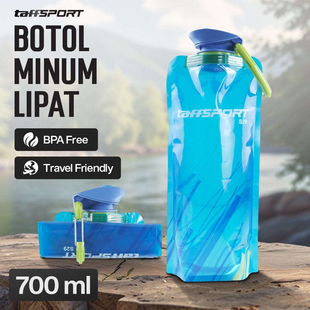 NV1 TaffSPORT Botol Minum Lipat Foldable Water Bottle BPA Free 700ml - S29