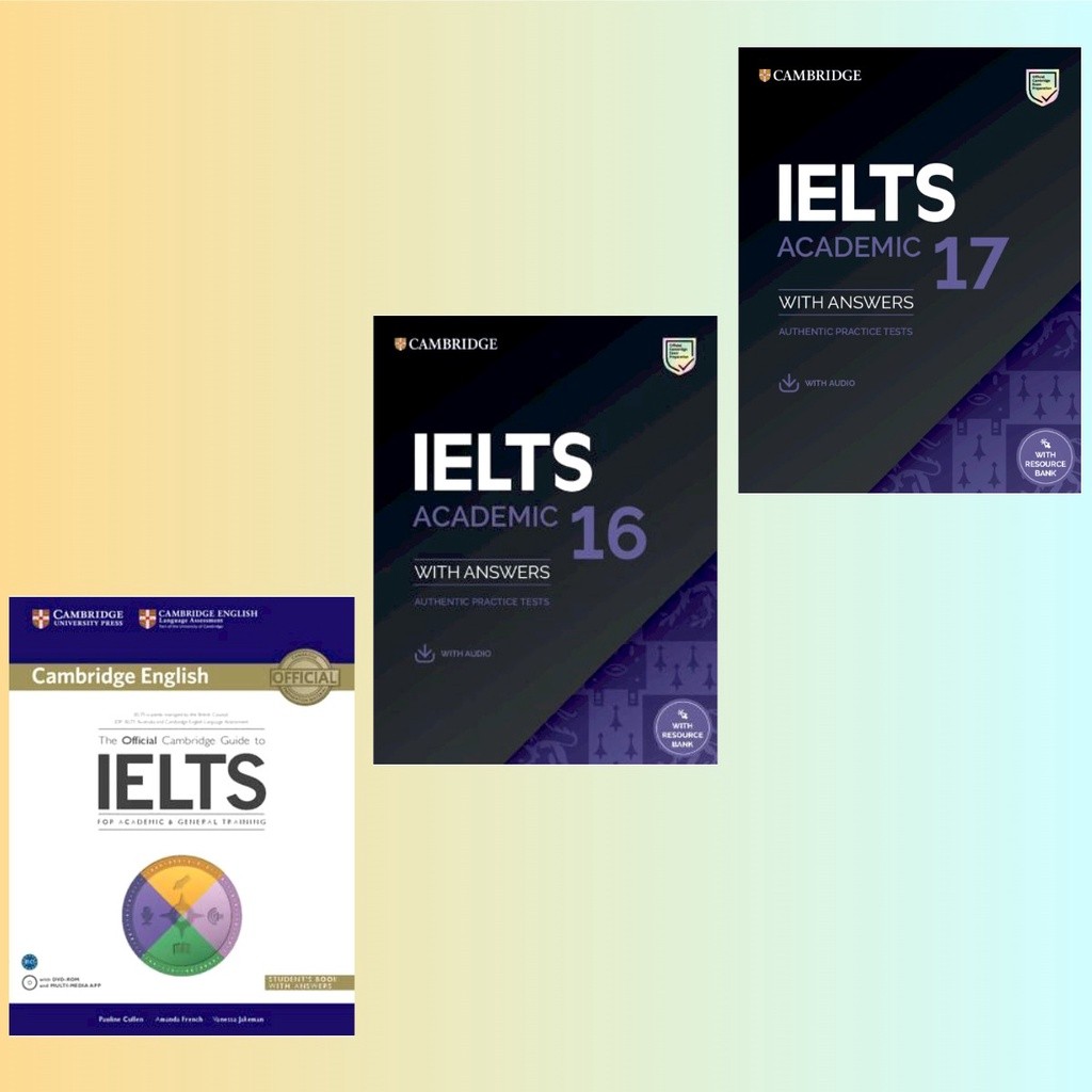 SbkStore , Paket 3 Buku The Official Cambridge Guide to IELTS + IELTS 16 (Academic) + IELTS 17 (Acad