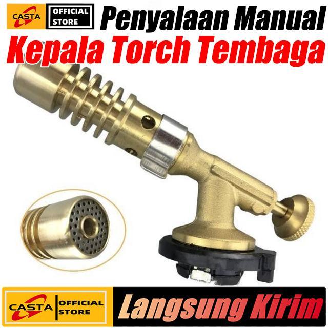 CASTA Gas Portable Torch Kepala Las Flame Gun Bakar Sate Seafood Bbq Blow Torch Flame Gun