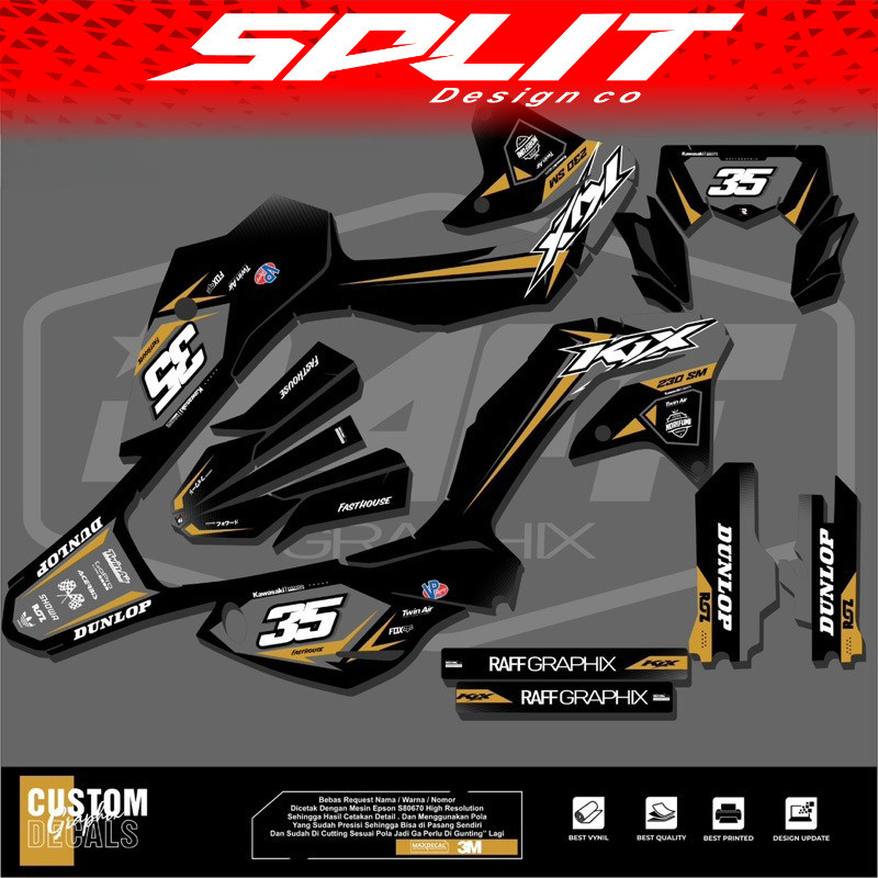 COD Decal klx 230 sm  / decal klx super glosy SPLITDESIGN