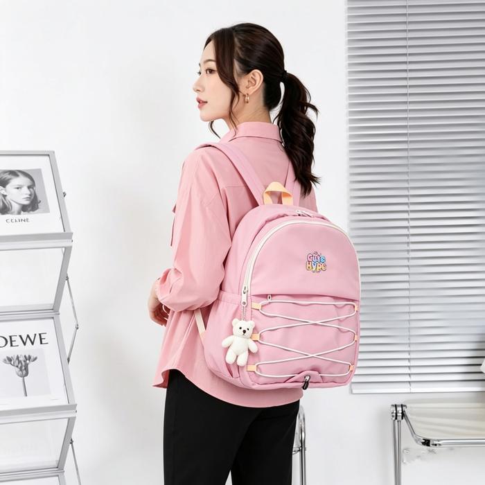 SUPER Backpack - Tas Besar Muat Laptop 15.6 Inch - Ransel Kanvas Waterrepellent untuk Sekolah - Coco