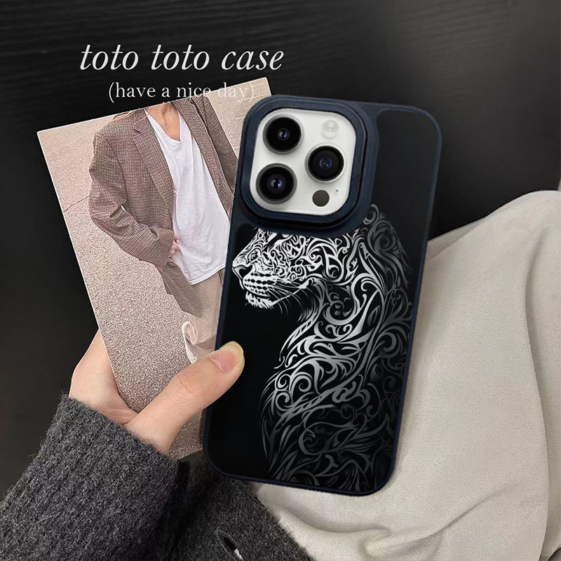 Casing Macan Motif Tribal untuk Iphone 7 8 14 15 16 Plus XS Iphone XR 7 Plus XS MAX Iphone 11 11 pro