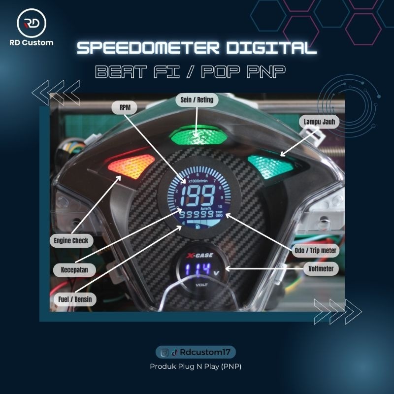 Speedometer Digital Beat FI Stater Kasar