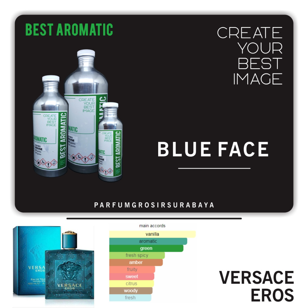 [PGJ] Bibit Parfum - BLUE FACE | Vercase Eros | Best Aromatic | Segel