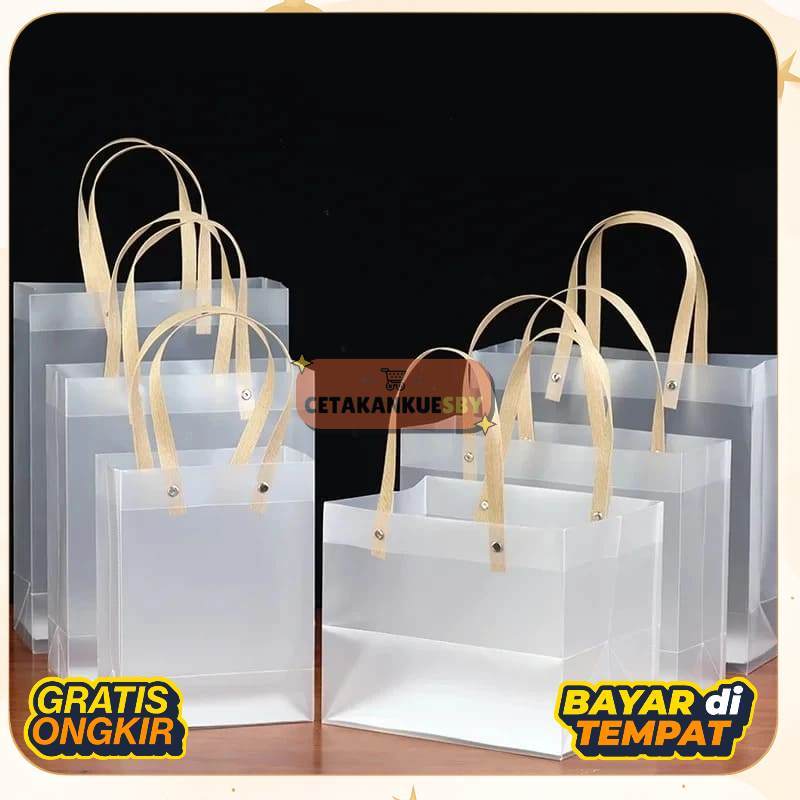 Premium Tas Hampers Goodie Bag Tas Mika Hampers Toples Jar Tas Hampers Doff Gagang Kayu Rotan Premiu