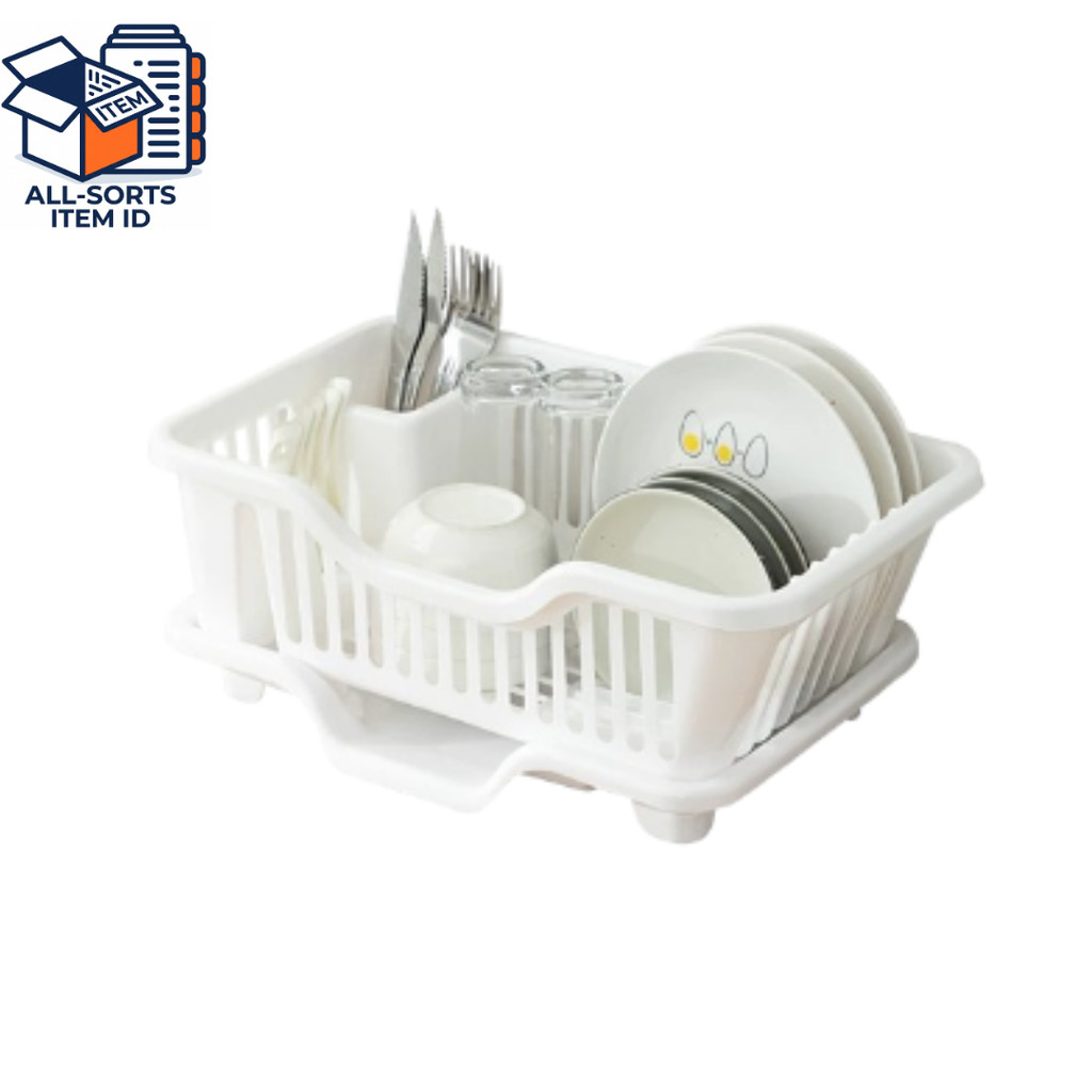 Tempat Rak Pengering Piring Mangkok Plastik Rak Cuci Piring Dapur