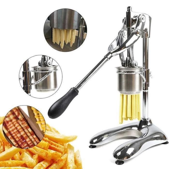 Mesin Pemotong Kentang Panjang 30 cm Stainless Steel Alat Cetak Untuk Kentang Goreng Panjang