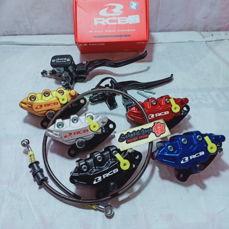 Paket Kaliper Depan RCB Master Rem Kanan Kiri RCB Selang Rem Depan TDR Satria Fu GSX 150R