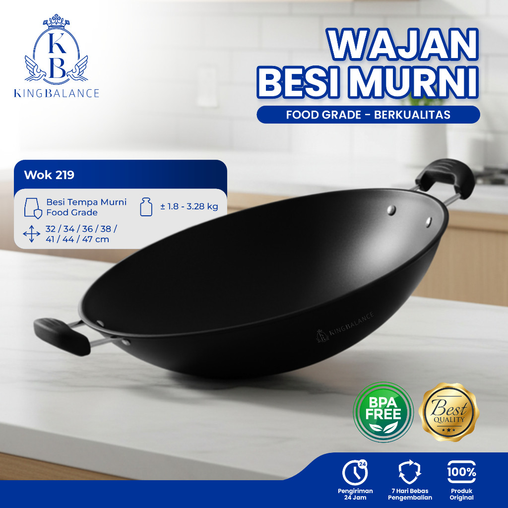 Wajan Penggorengan Anti Lengket Besi Hitam Serbaguna Wajan Besi Anti Lengket Multifungsi 219