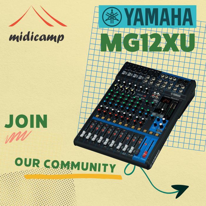 Yamaha MG12XU Mixer Audio Original 12 channel MG-12 MG12 MG 12 XU Garansi Resmi