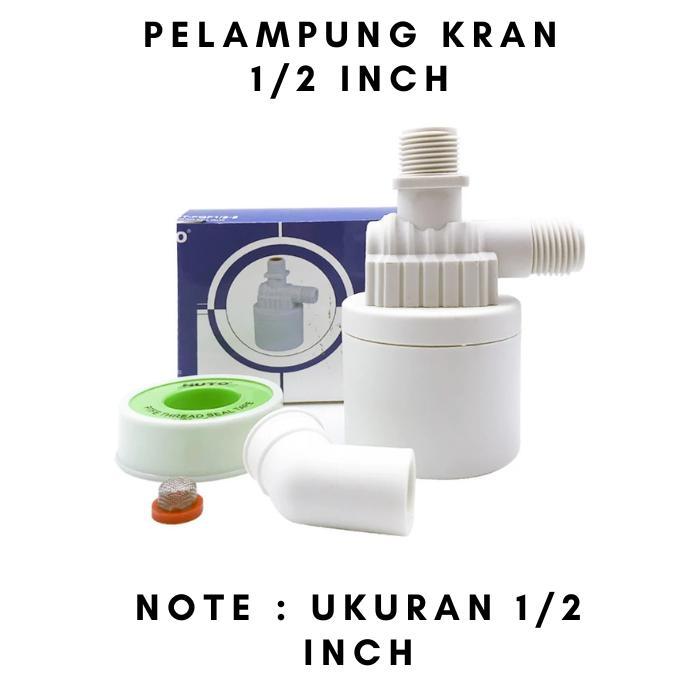 Pelampung Kran Air Otomatis 1/2 Inch dengan Filter dan Sensor Pipa Air untuk Toren dan Bak Mandi