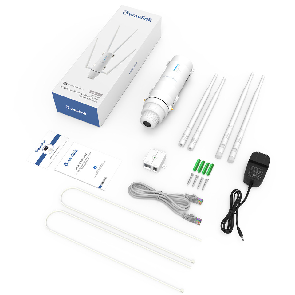 WAVLINK AC3006001200AX1800 High Power Outdoor Router Dual Band Weatherproof Long Range Mesh Technolo