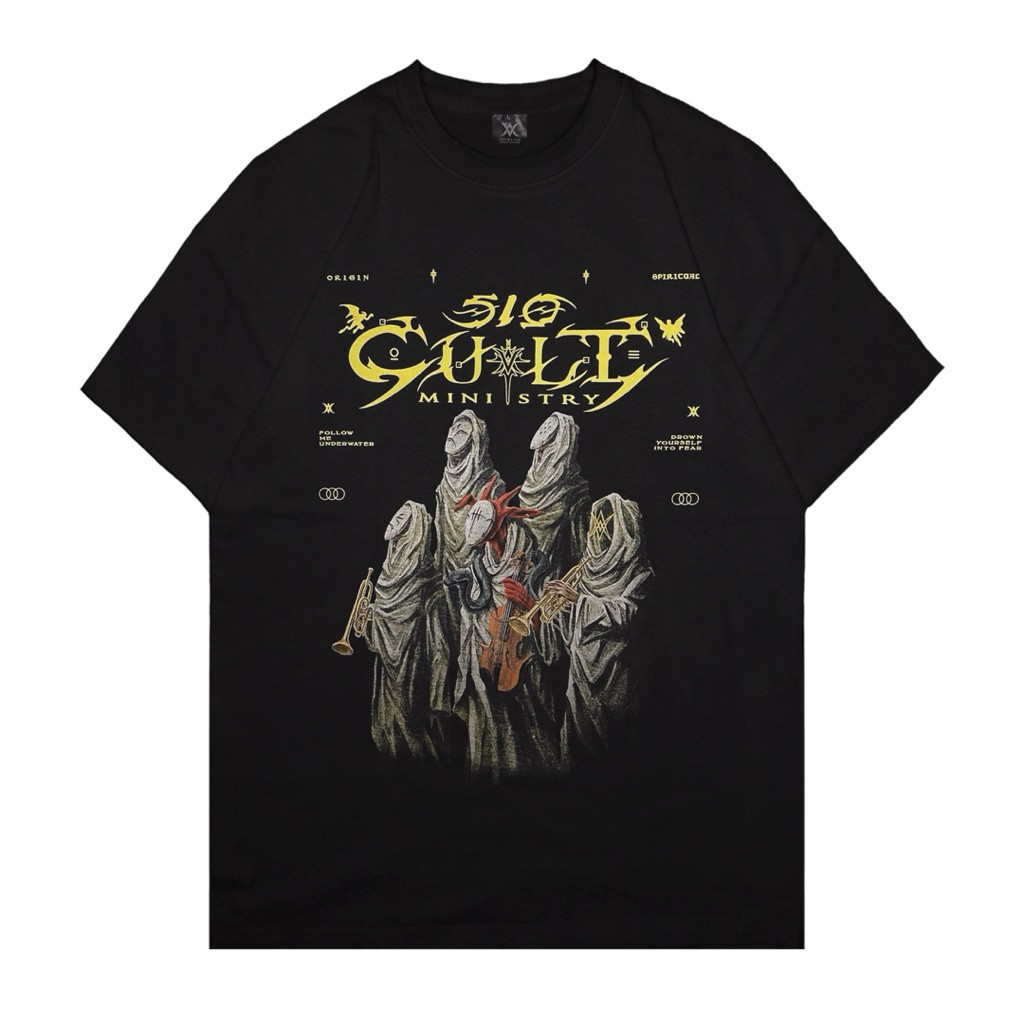 Xtrememerch 510 "Cult Ministry" 100% Original Kaos Boxy Fit T Shirt