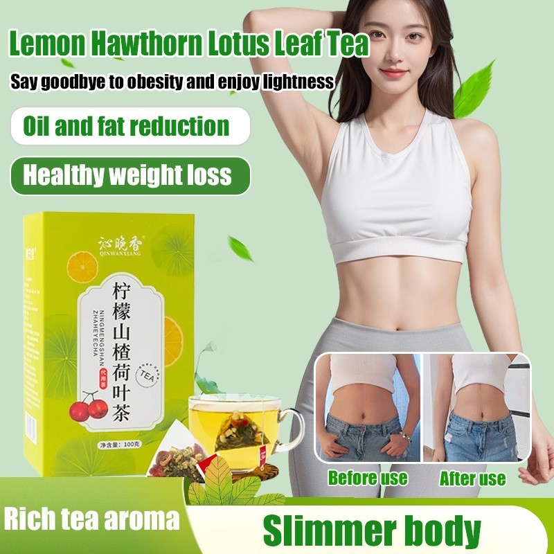 Teh krisan dengan biji cassia, daun teratai lemon, dan buah hawthorn winter melon