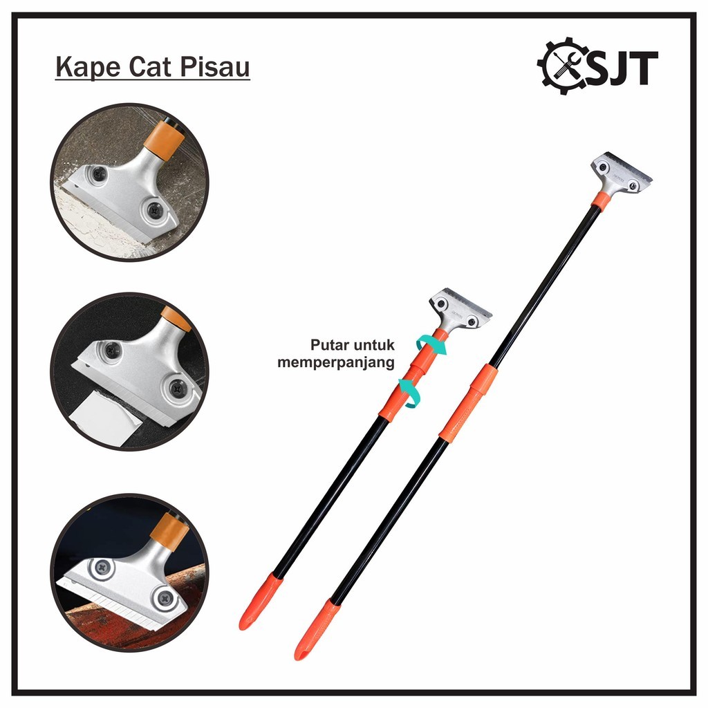 OneDoor SJT - Kape Cat Pisau Dempul Pengikis Cat Panjang / Alat Pengupas Stiker Dinding