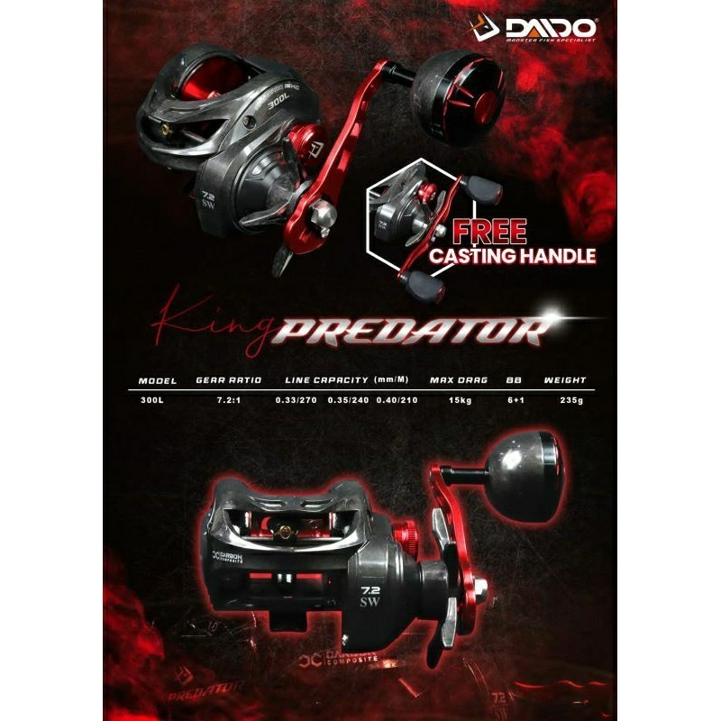 Rell BC Daido Predator King Predator Ghost dan Pro Series 200L + Bc King Predator 300L/R 400XL L