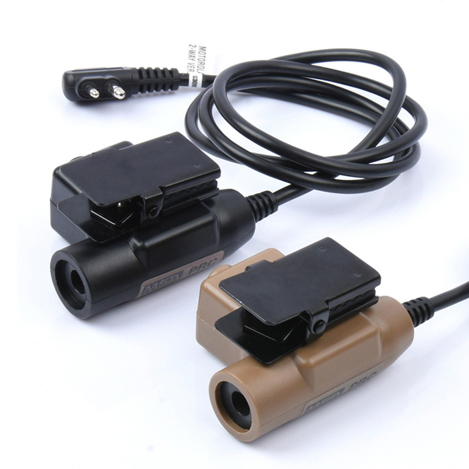 New Tactical Military U94 PTT Kenwood Headset Adapter For Original RAC TMC COMTA Earmor  Hunting Air