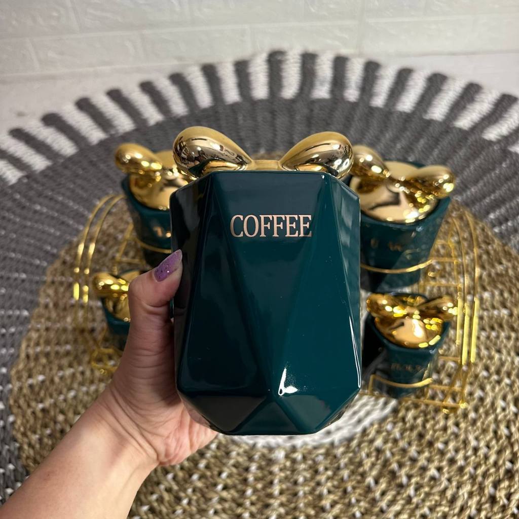 Satuan Islan Wadah Bumbu Keramik Kopi Gula Teh