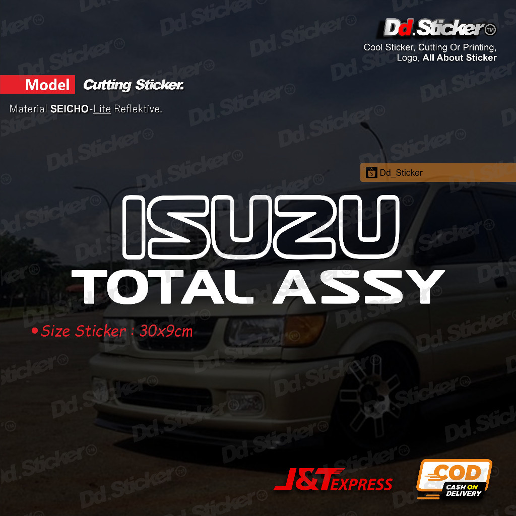 Sticker Isuzu Total Assy Panther Kaca Belakang | Cutting Sticker