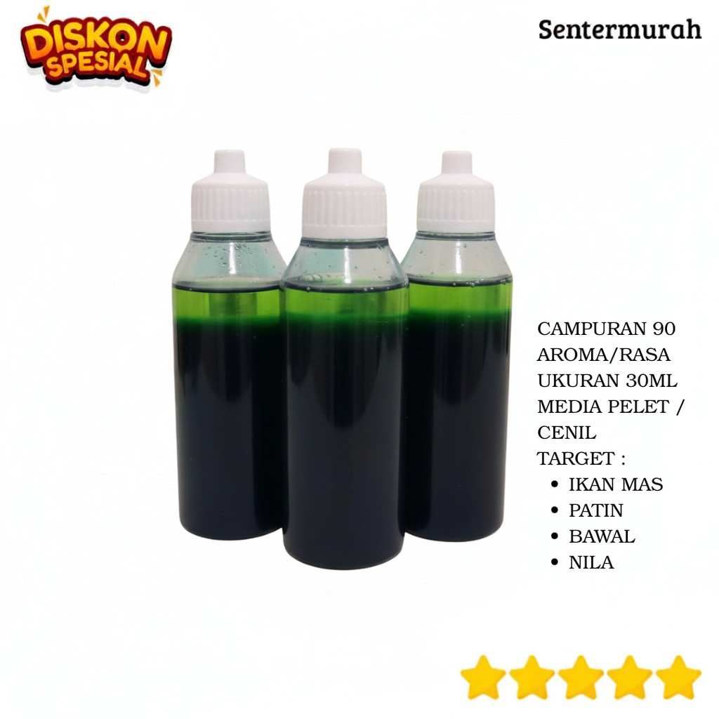 Esen Aroma Ikan Campuran Umpan 90 Rasa Essen Essence Ukuran 30ml Oplosan Terbaik Premium Ikan Tombro