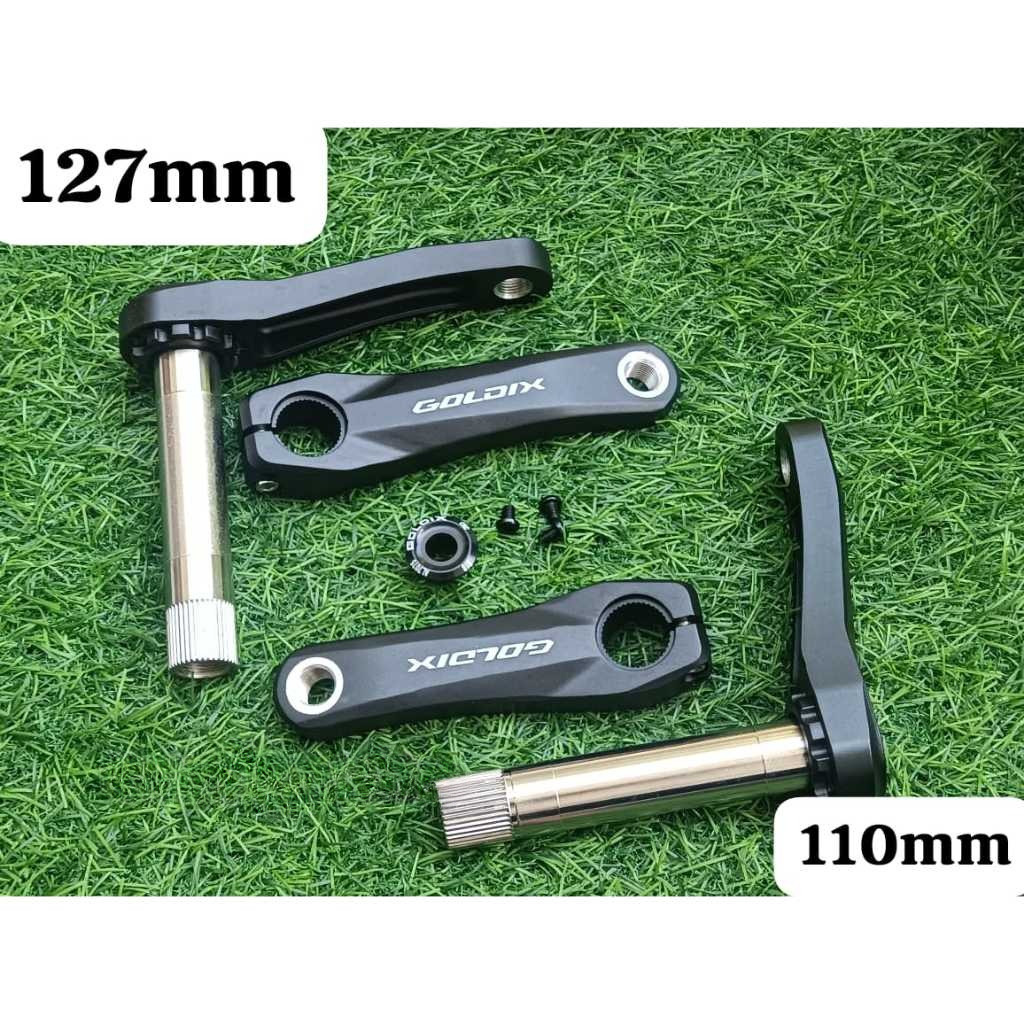 Goldix Children Crankset Hollowtech HT2 Arm 110mm 127mm GXP Direct Mount Chainring Crank Sepeda BMX 