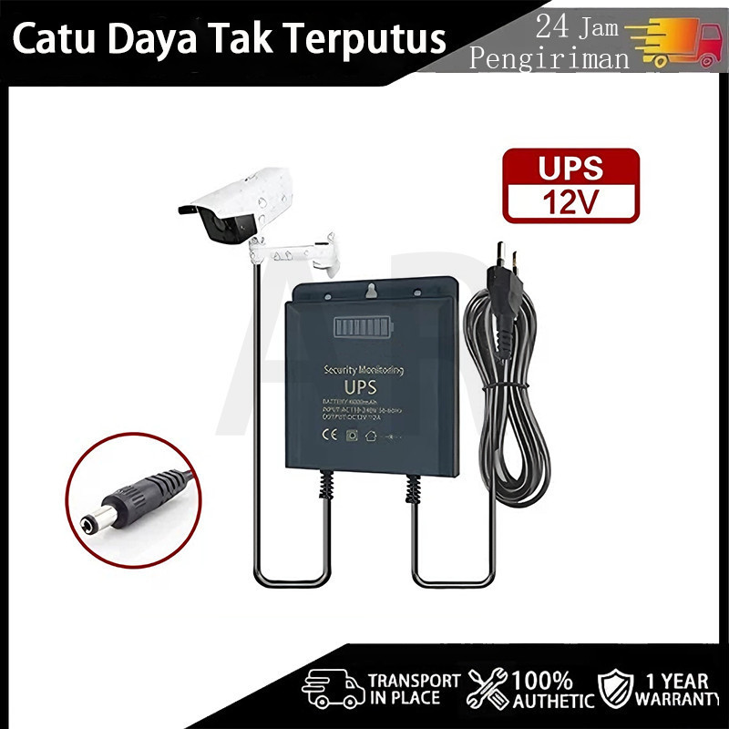 [COD] 12V-2A Daya Tak Terputus UPS Daya Tinggi Catu Daya Pemantauan Besar UPS 6000mAH Ups Mini WiFi 