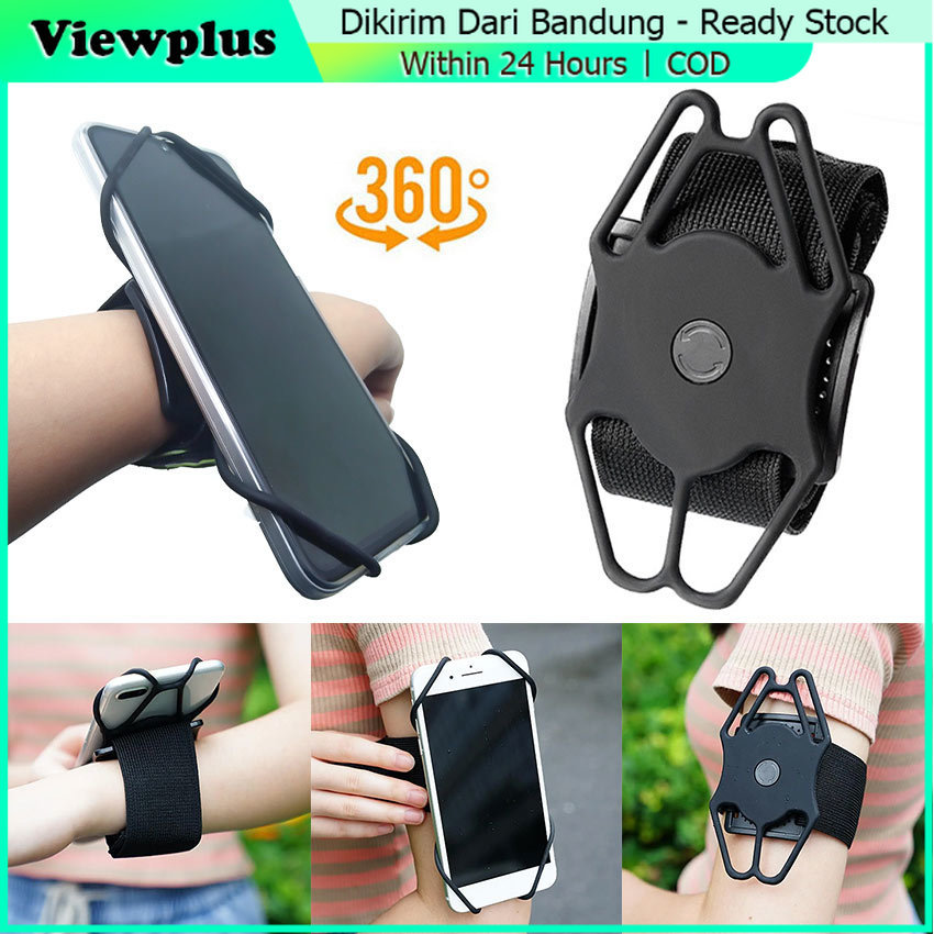 Holer HP Olahraga Lari Rotatable Armband Wristband Smartphone Holder Sport Sports Armband