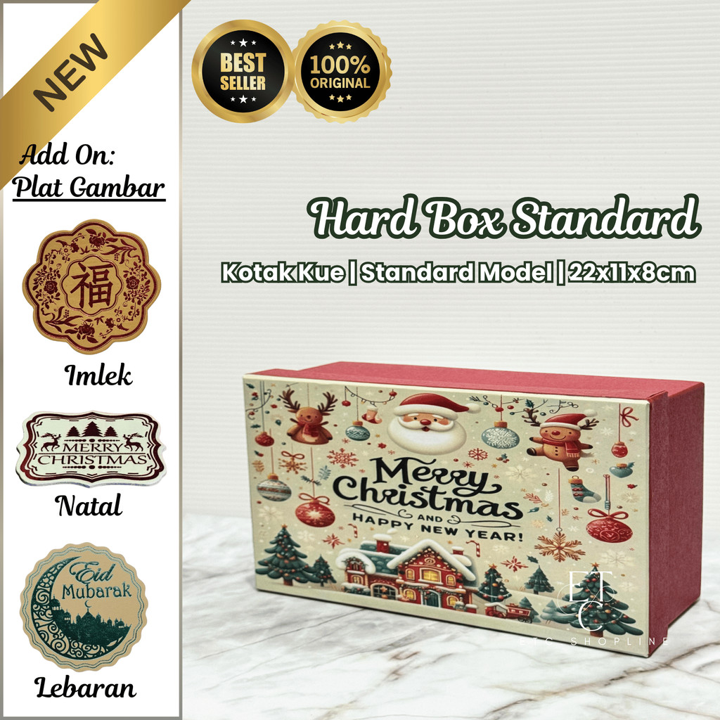 Hard Box Standar 22×11×8 cm | Kotak Kue Motif & Bingkisan | Box Lapis Legit Mini