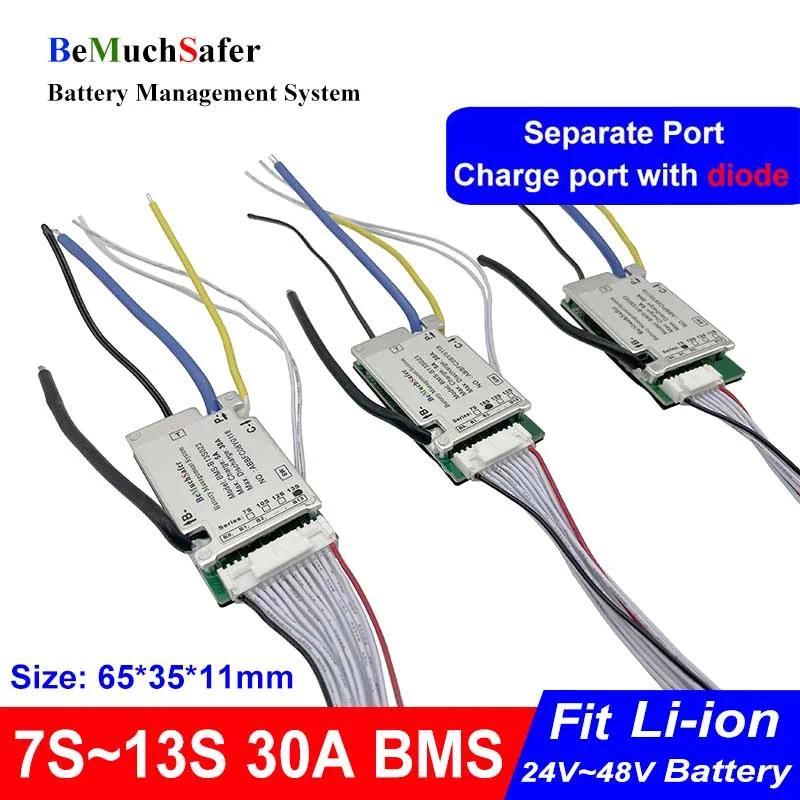 7S 10S 12S 13S 30A Battery BMS 24V 36V 43V 48V 30A Hailong BMS With OnOff Switch Temperature Sensor 