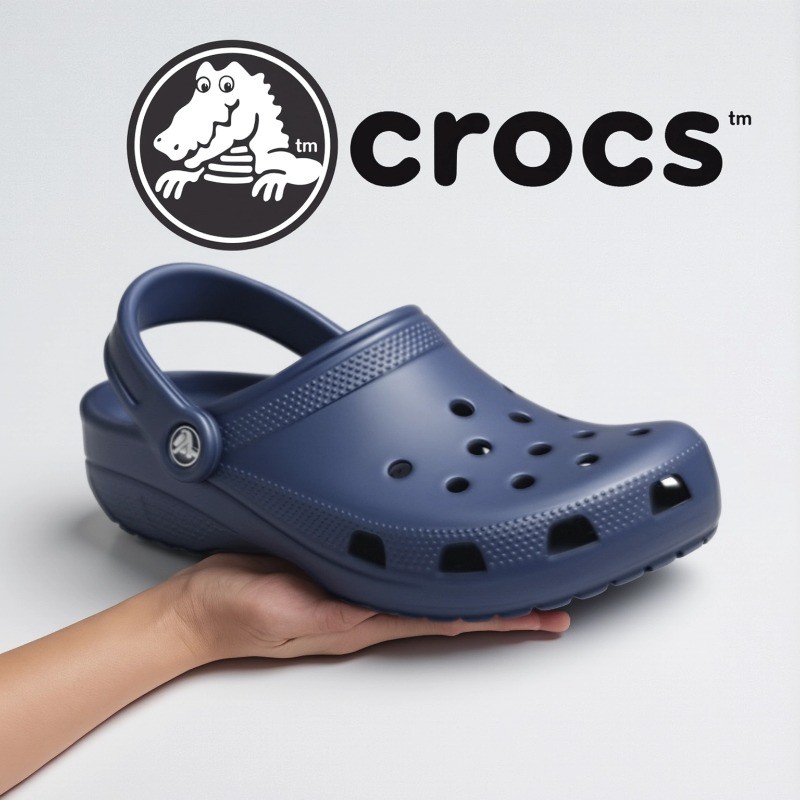 [ORI] Sandal Crocs Pria dan Wanita Classic Clog,Crocs Classic Anti Air Clog- Navy