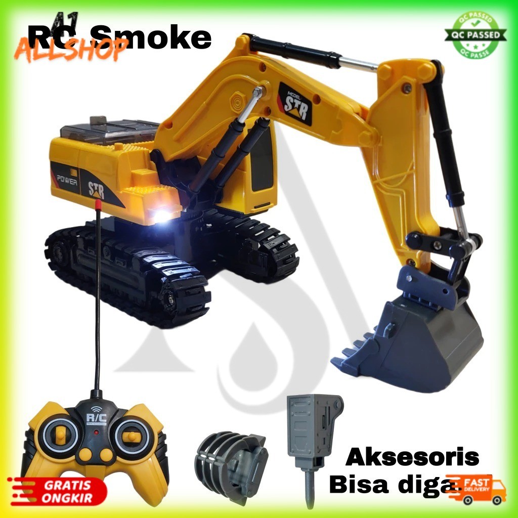 Aimz rc excav ASAP Mainan RC Excavator engineering Asap mainan mobil Remote Kontrol Konstruksi Beko 